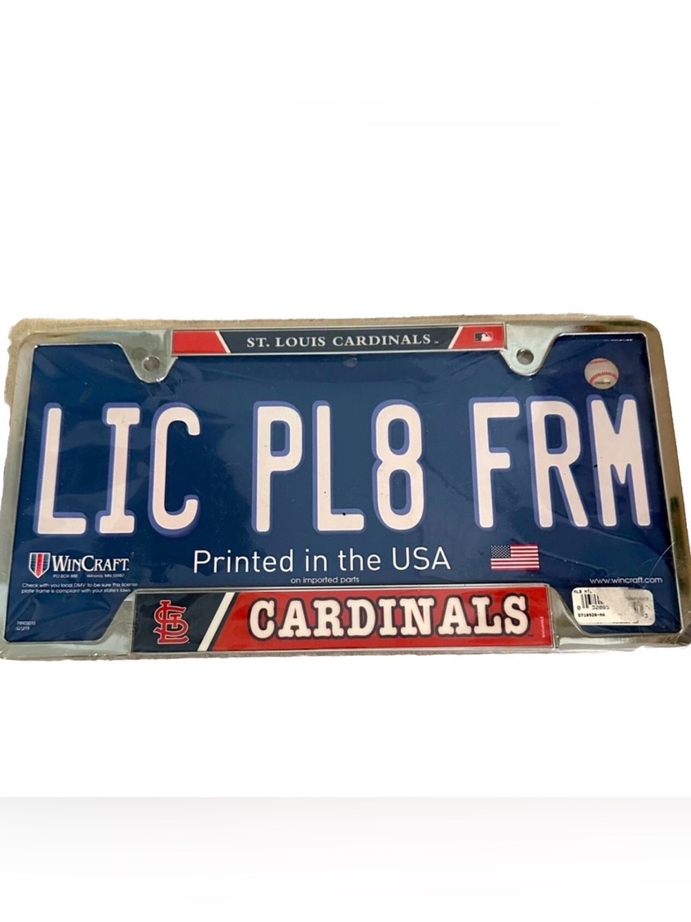 ST LOUIS CARDINAL CARDINALS LICENSE PLATE FRAME MLB BASEBALL SPORTS STL NATIONAL